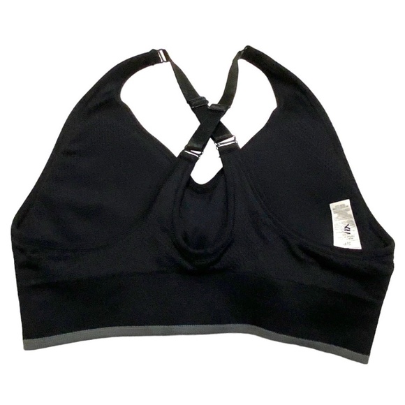 Puma Criss Cross Back Black Sports Bra with Removable Pads (Included) Sz S - Picture 4 of 6